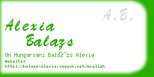 alexia balazs business card
